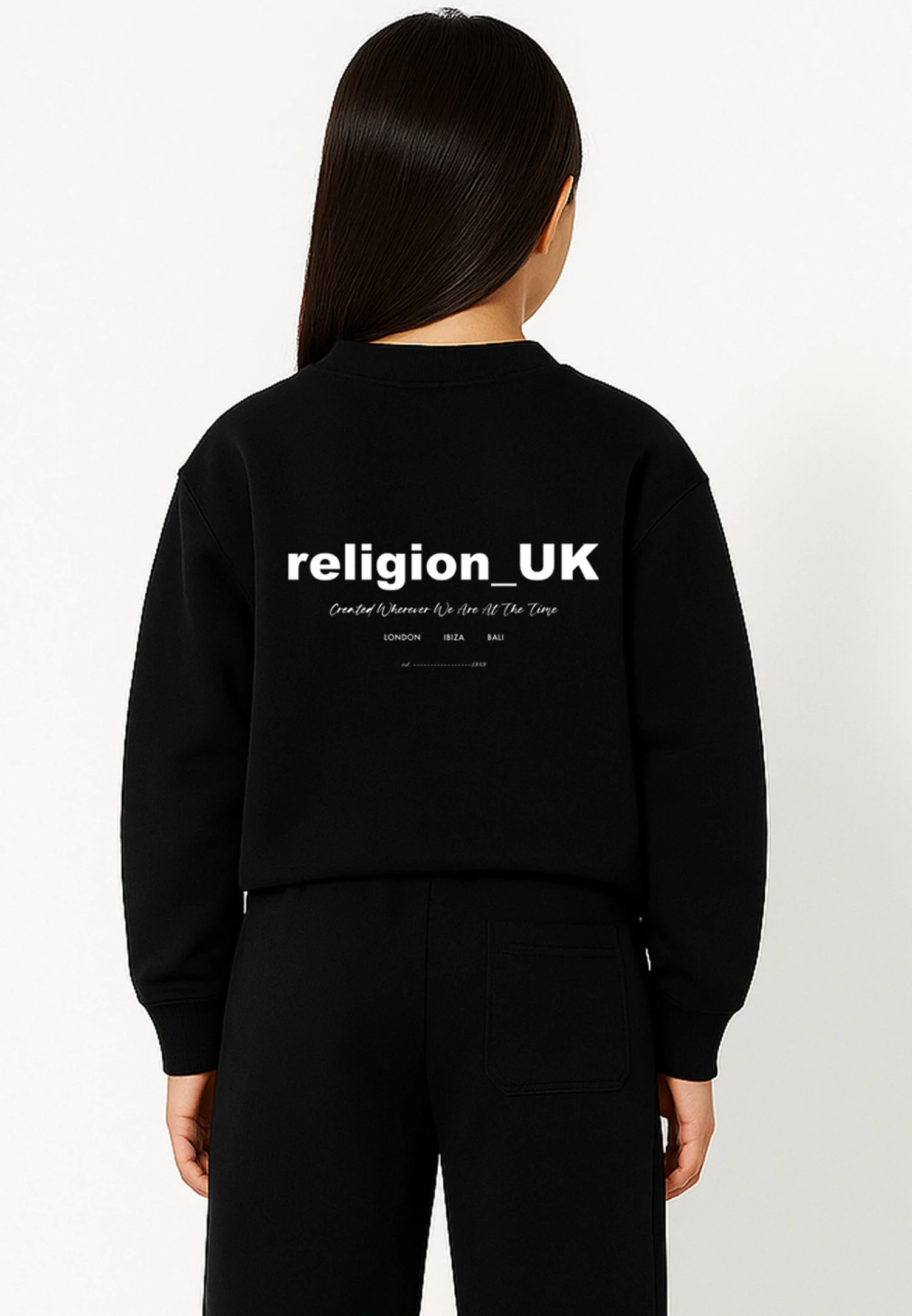 Kids RELIGION GIRLS OVERSIZED SWEATSHIRT BLACK 1 Kids RELIGION GIRLS OVERSIZED SWEATSHIRT BLACK