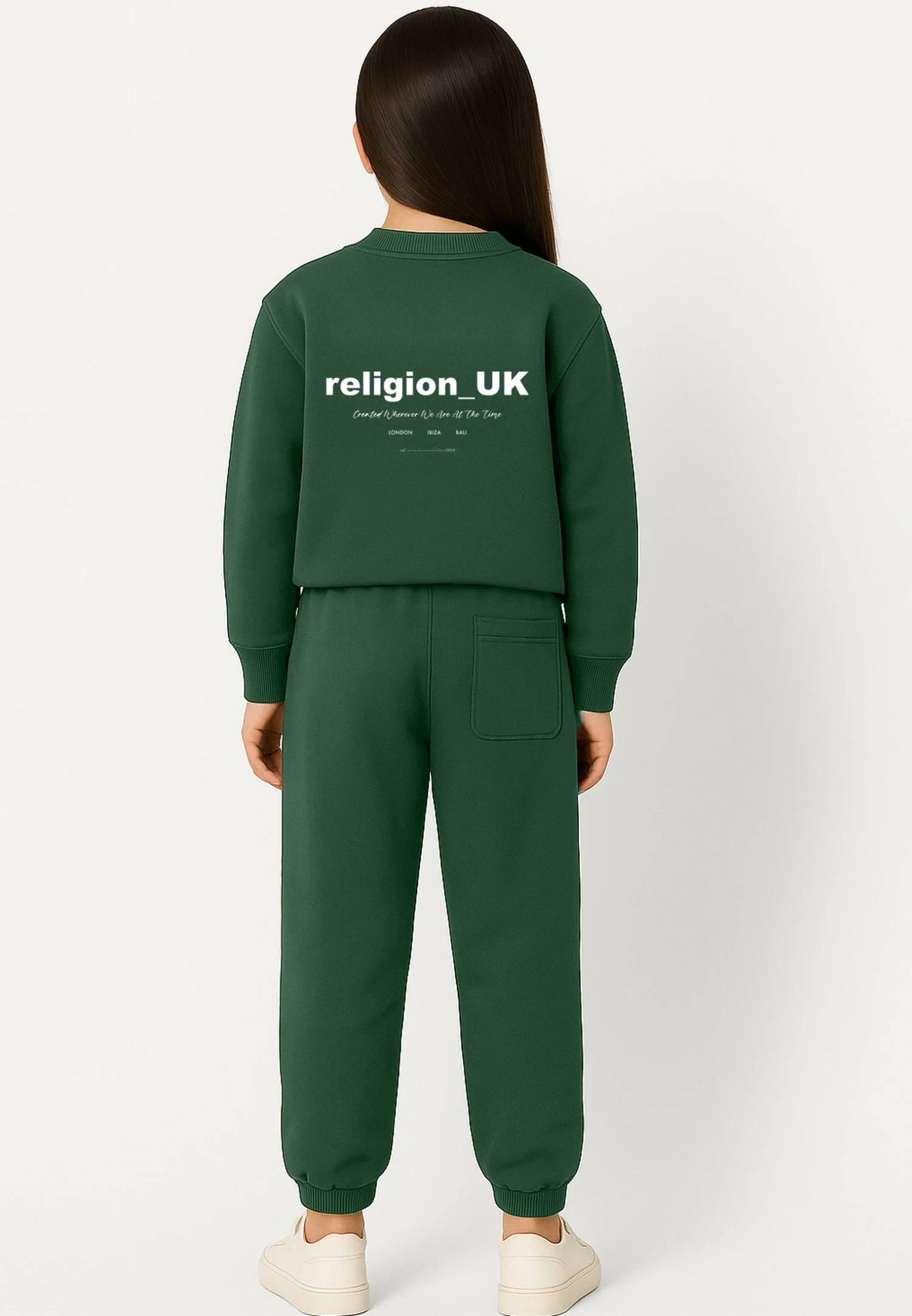 Kids RELIGION GIRLS LOGO SWEATPANTS GREEN 2 Kids RELIGION GIRLS LOGO SWEATPANTS GREEN - Image 2