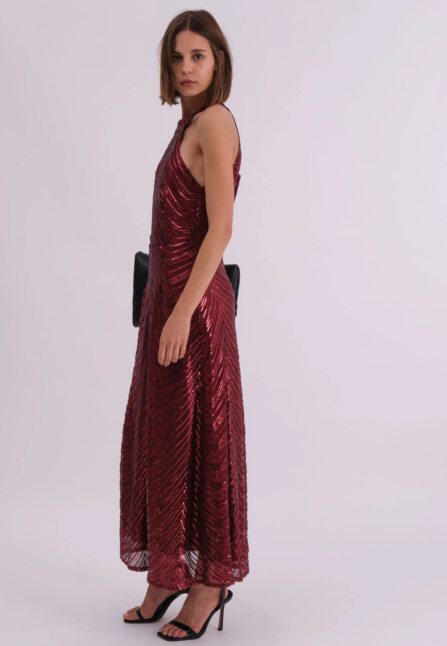 TOUCH DRESS BURGUNDY 5 TOUCH DRESS BURGUNDY - Image 5