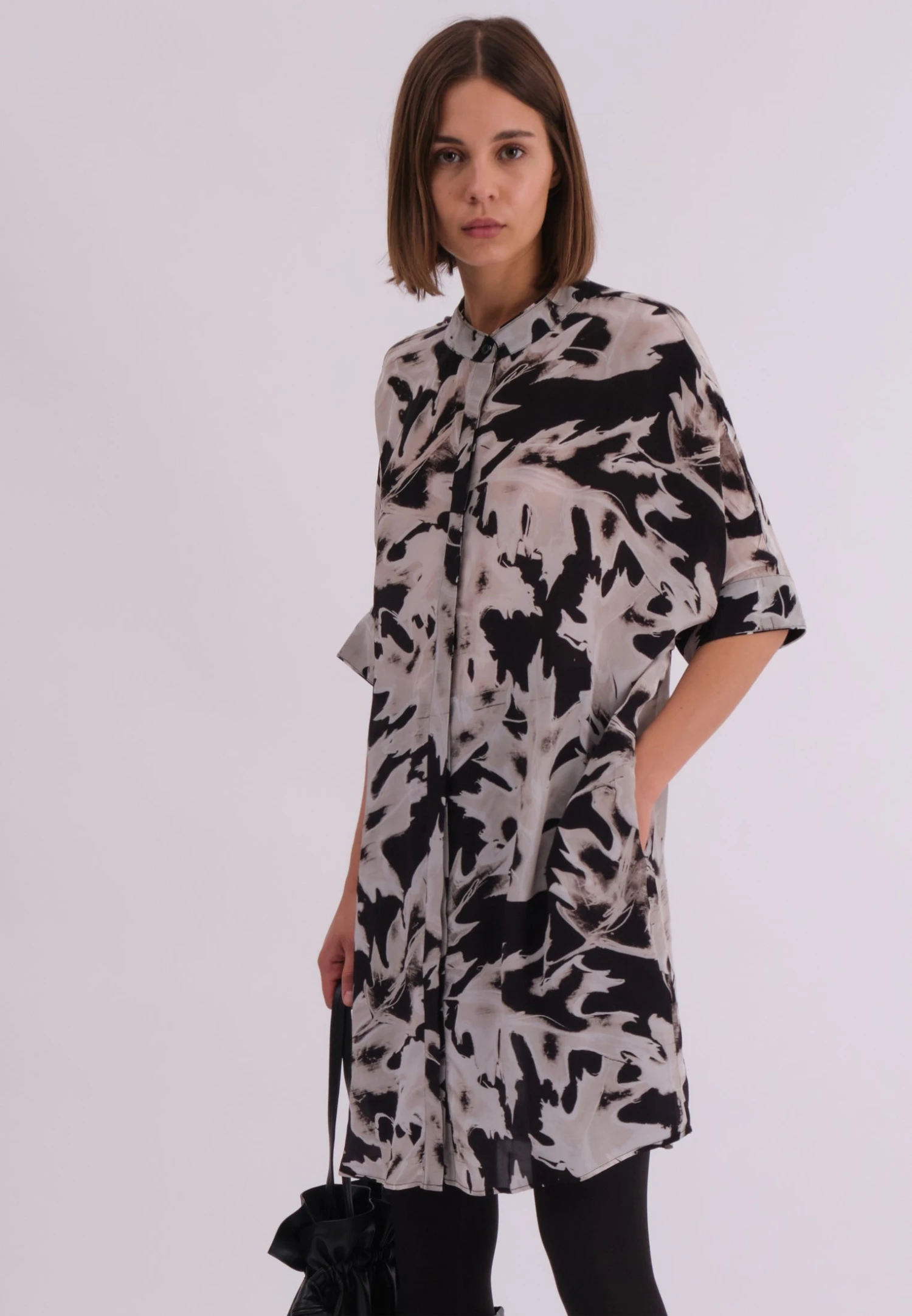 TWIST TUNIC CAMO BLACK 1 TWIST TUNIC CAMO BLACK