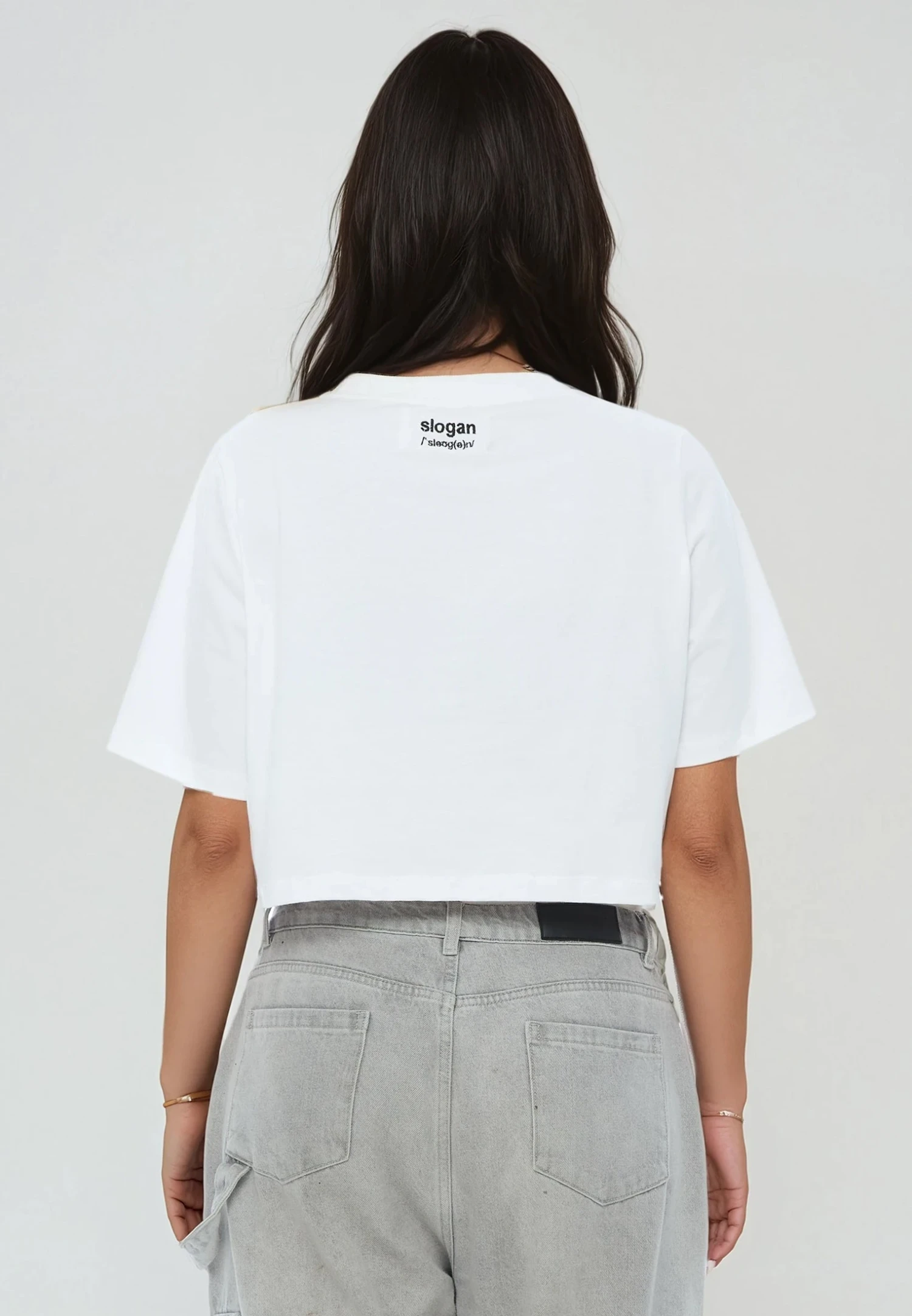 UNEMPLOYED CROP TOP WHITE 3 UNEMPLOYED CROP TOP WHITE - Image 3