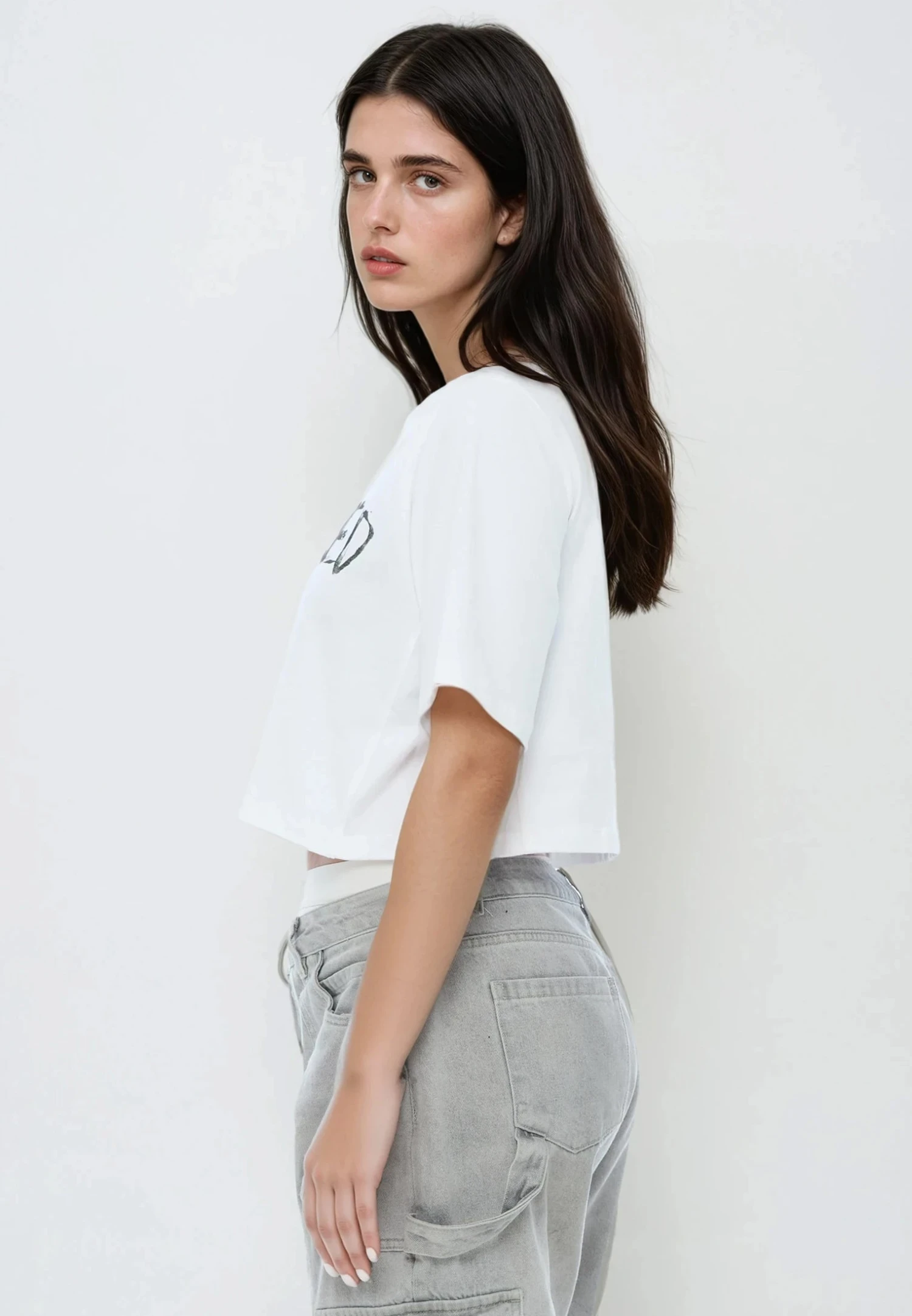 UNEMPLOYED CROP TOP WHITE 4 UNEMPLOYED CROP TOP WHITE - Image 4