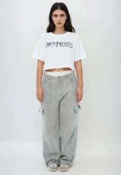 UNEMPLOYED CROP TOP WHITE 14 UNEMPLOYED CROP TOP WHITE -Religion Clothing UNEMPLOYED 21