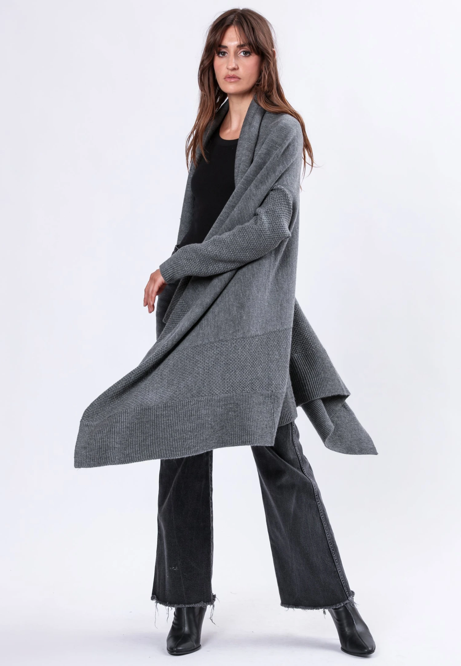 UNITE CARDIGAN CHARCOAL 4 UNITE CARDIGAN CHARCOAL - Image 4