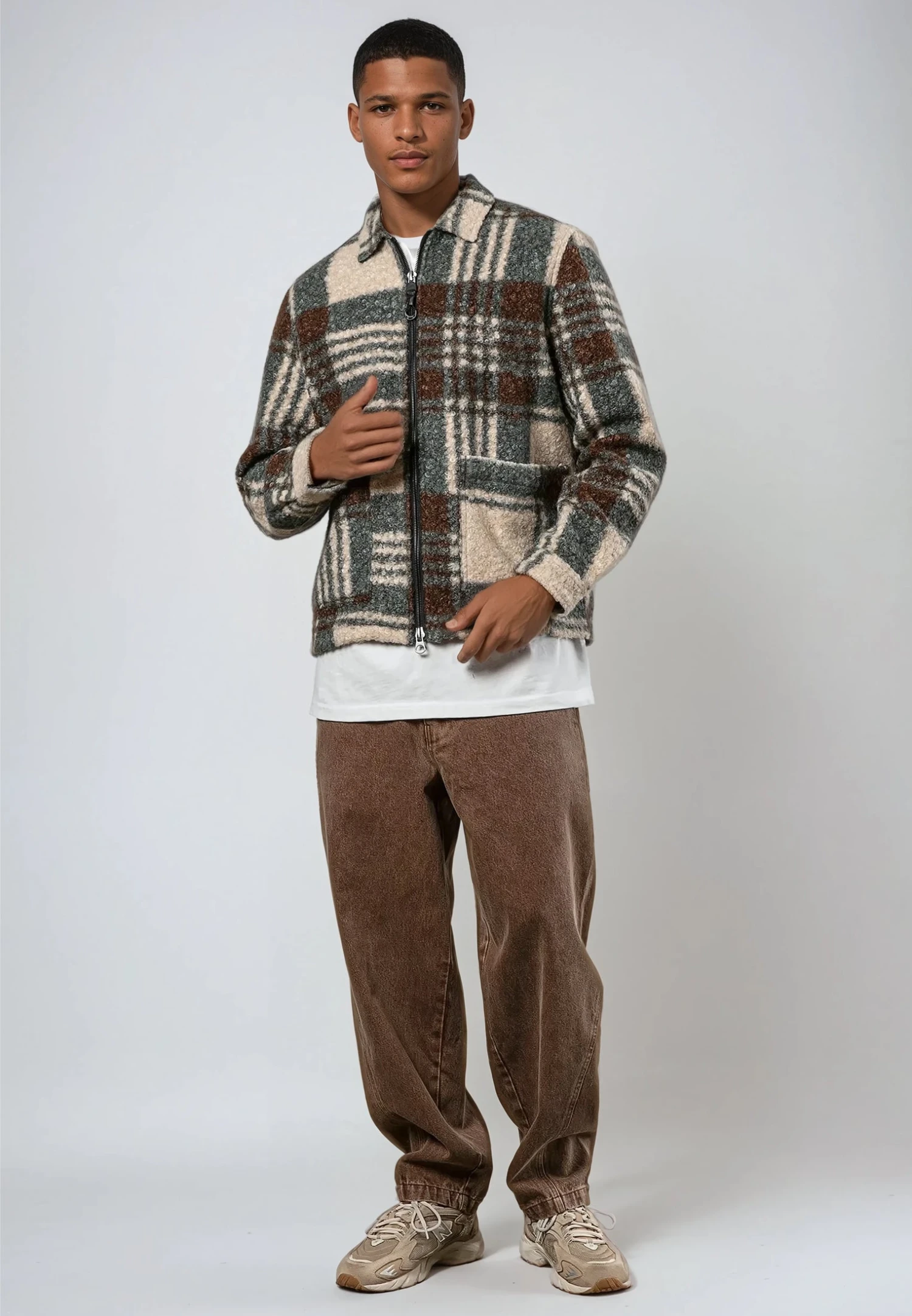 CHECK ZIP UP OVER SHIRT MULTI 2 CHECK ZIP UP OVER SHIRT MULTI - Image 2