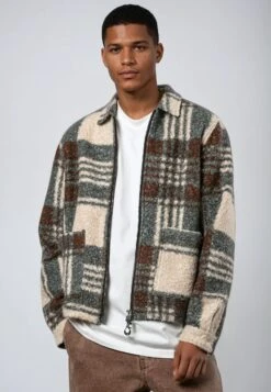 CHECK ZIP UP OVER SHIRT MULTI