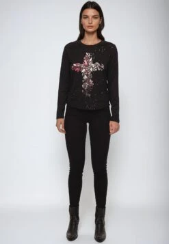 CROSS BOTANICAL LONG SLEEVE TOP BLACK -Religion Clothing Untitled 1 0004 Layer 10