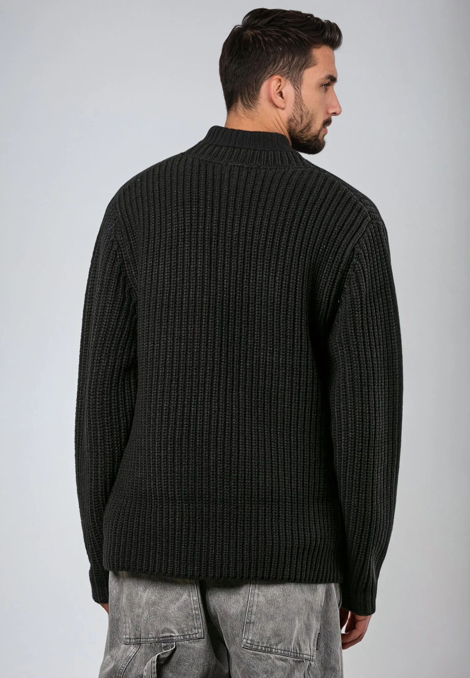 BUTTON BLACK CARDIGAN 3 BUTTON BLACK CARDIGAN - Image 3