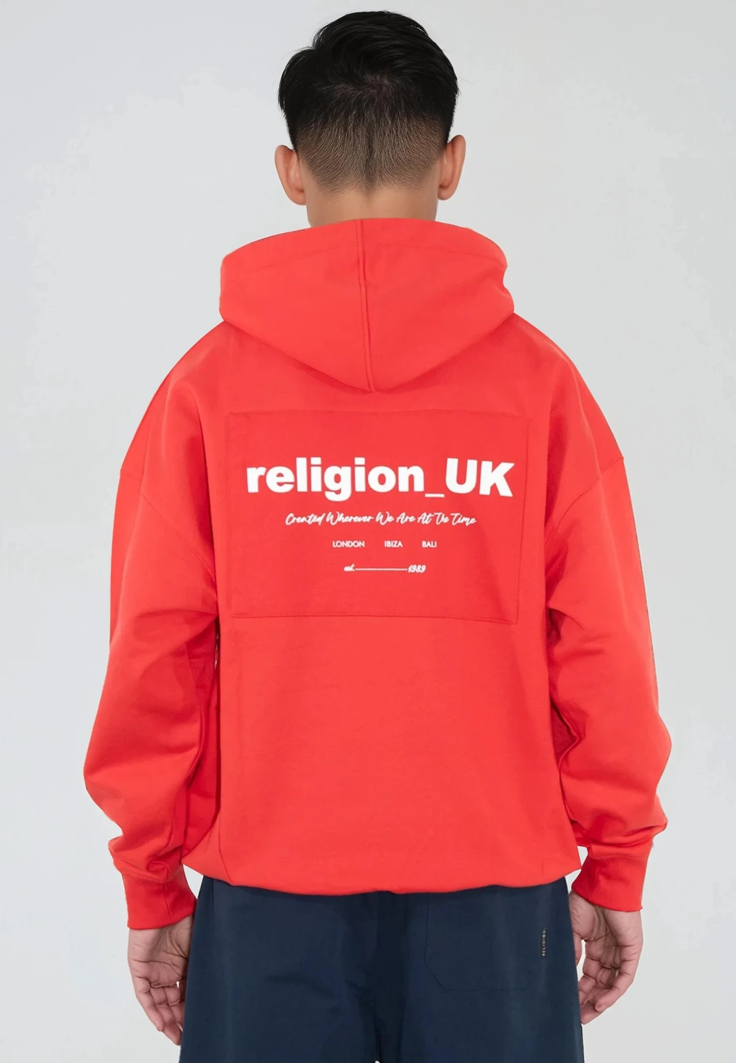 RELIGION UK RELAXED HOODIE BRIGHT RED 1 RELIGION UK RELAXED HOODIE BRIGHT RED