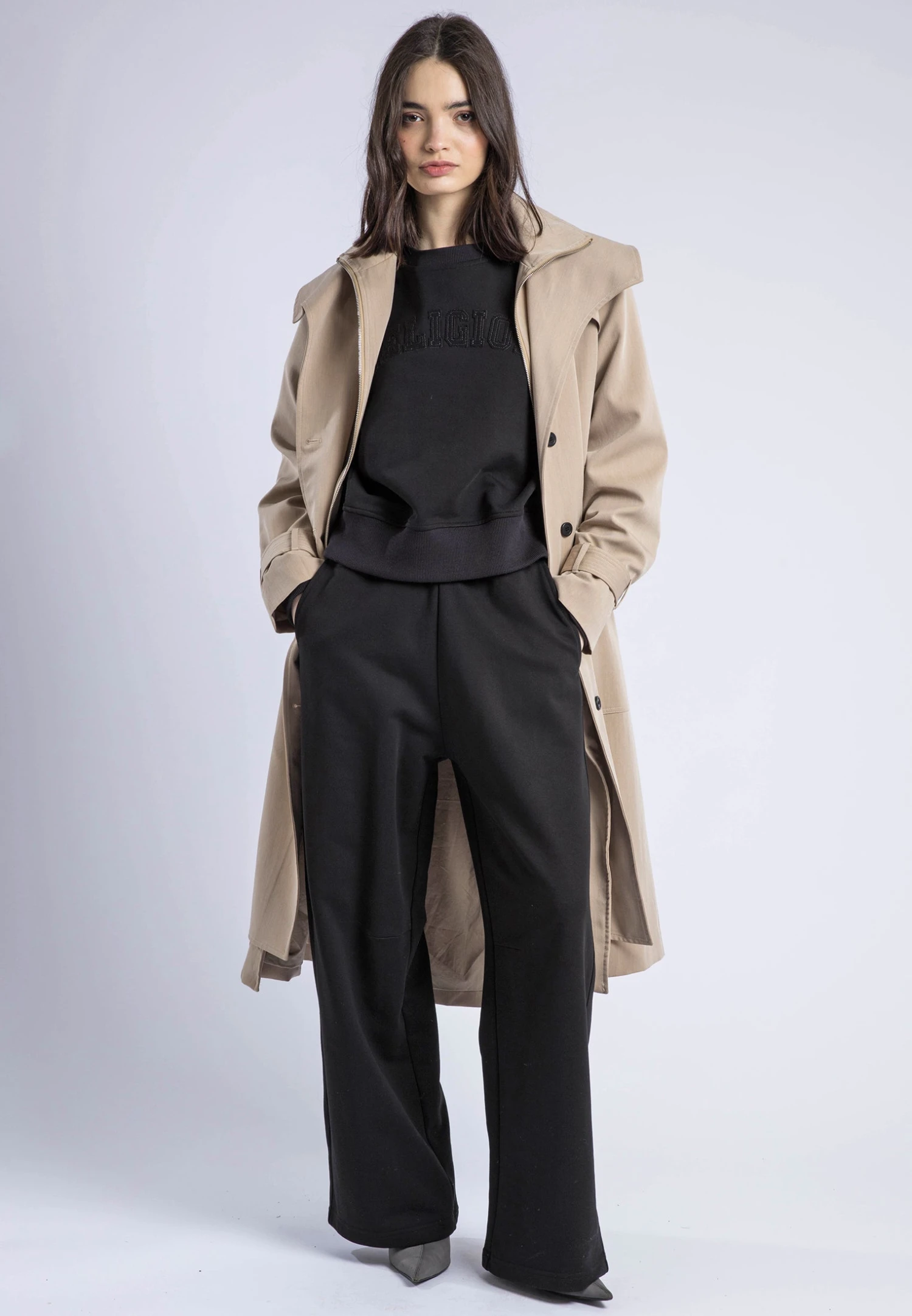 APPLIQUE BATWING SWEAT BLACK 5 APPLIQUE BATWING SWEAT BLACK - Image 5