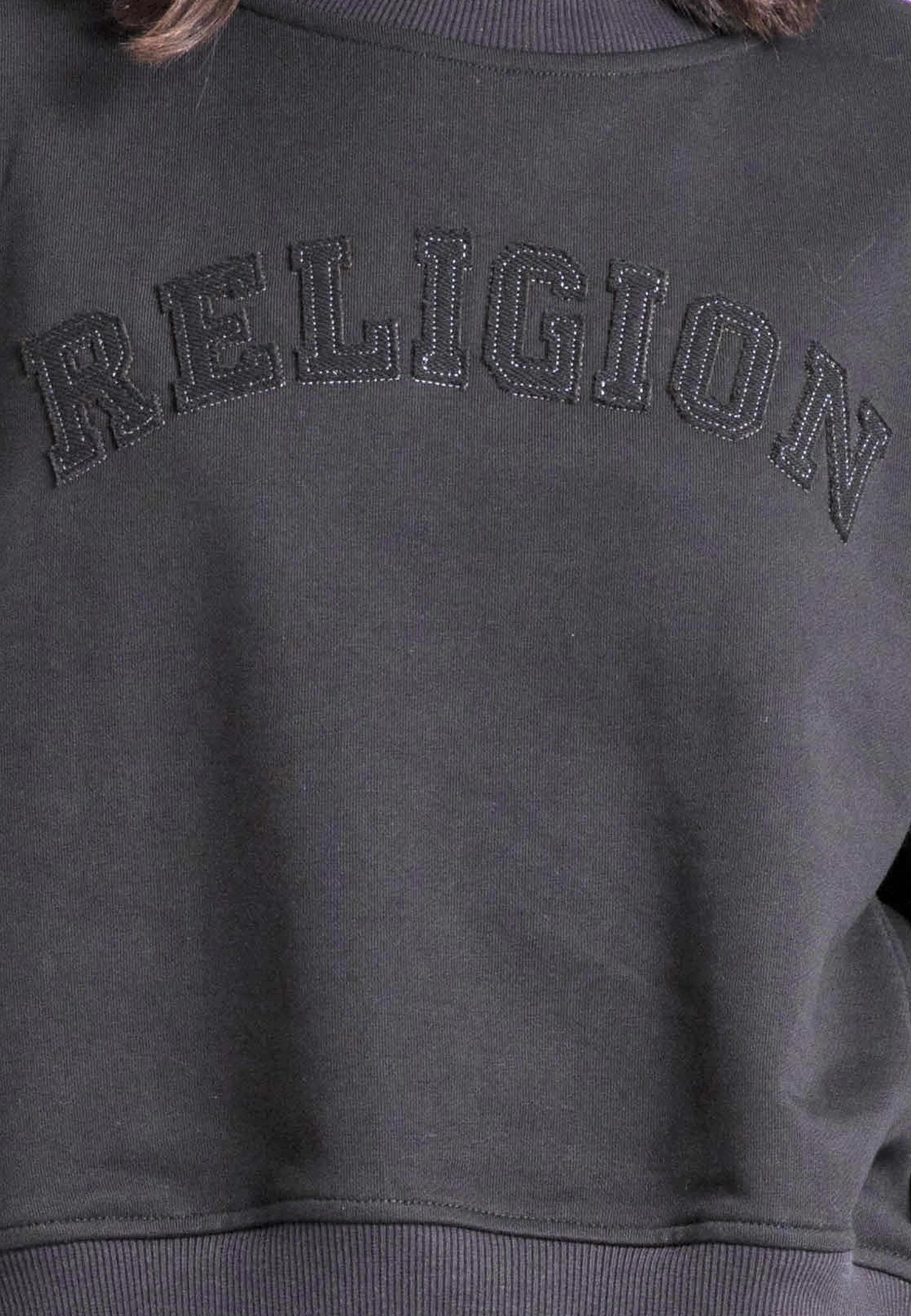 APPLIQUE BATWING SWEAT BLACK 2 APPLIQUE BATWING SWEAT BLACK - Image 2