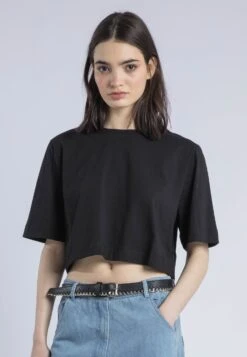 BASIC CROP T-SHIRT BLACK