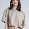 BASIC CROP T-SHIRT STONE
