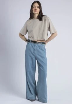 BASIC CROP T-SHIRT STONE -Religion Clothing WCTCOT63WHITEONYX6