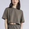 BASIC CROP T-SHIRT BRINDLE