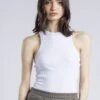 HIGH NECK VEST WHITE