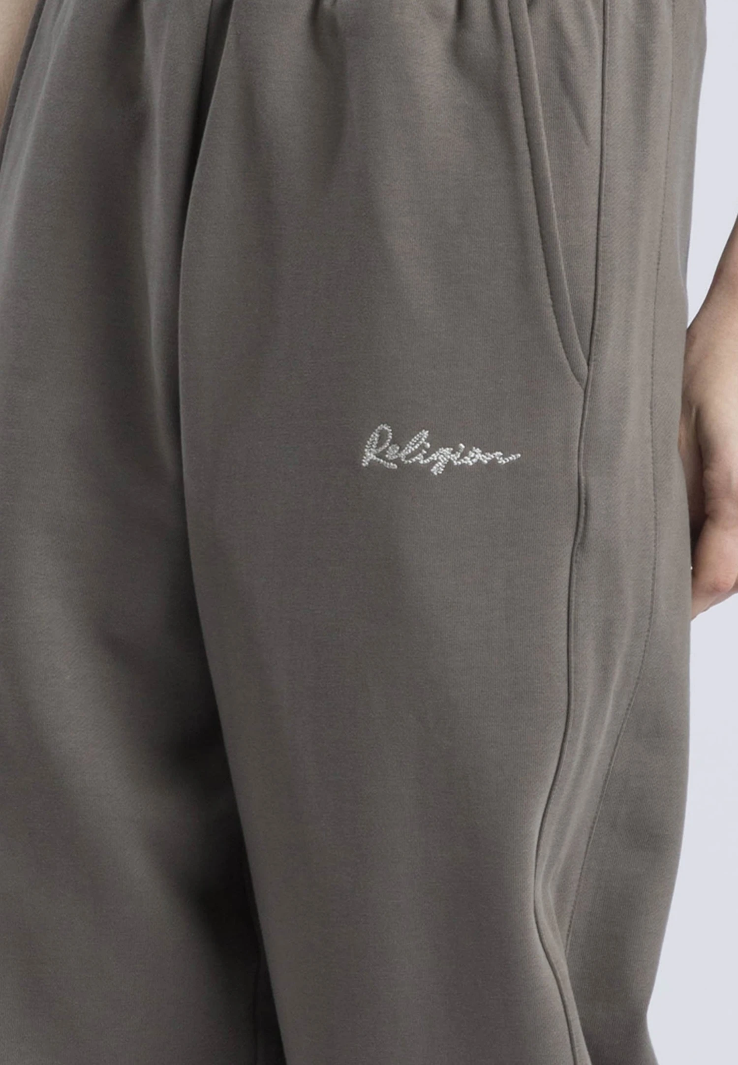 EMBROIDERY RELAXED SWEATPANTS BRINDLE 3 EMBROIDERY RELAXED SWEATPANTS BRINDLE - Image 3