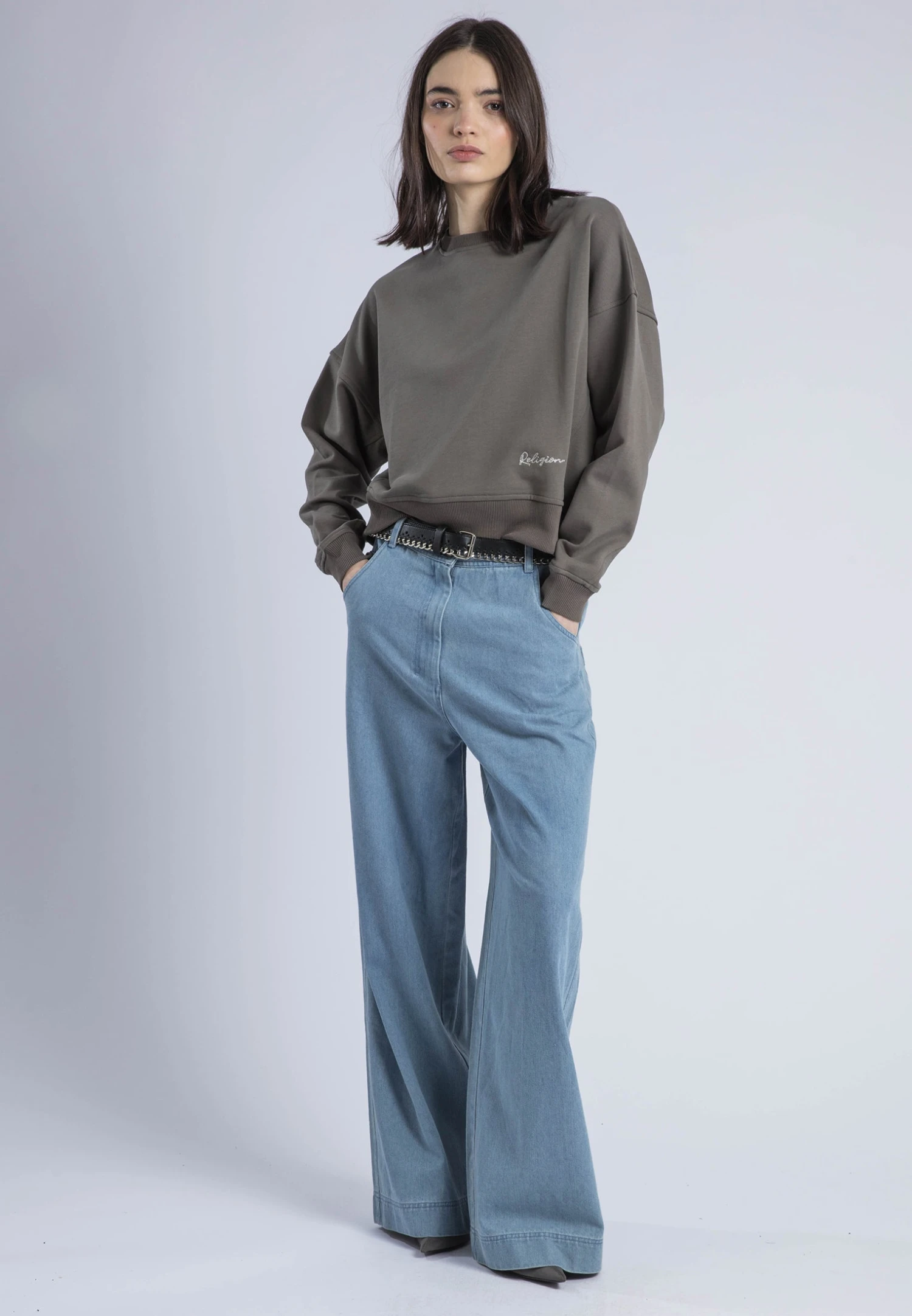 EMBROIDERY BATWING SWEAT BRINDLE 6 EMBROIDERY BATWING SWEAT BRINDLE - Image 6