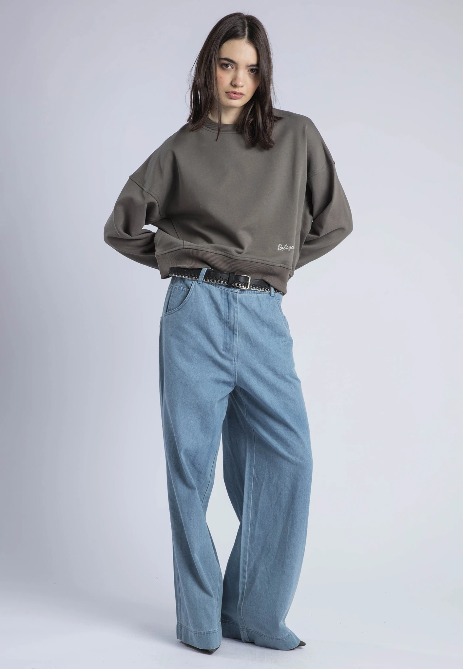 EMBROIDERY BATWING SWEAT BRINDLE 2 EMBROIDERY BATWING SWEAT BRINDLE - Image 2