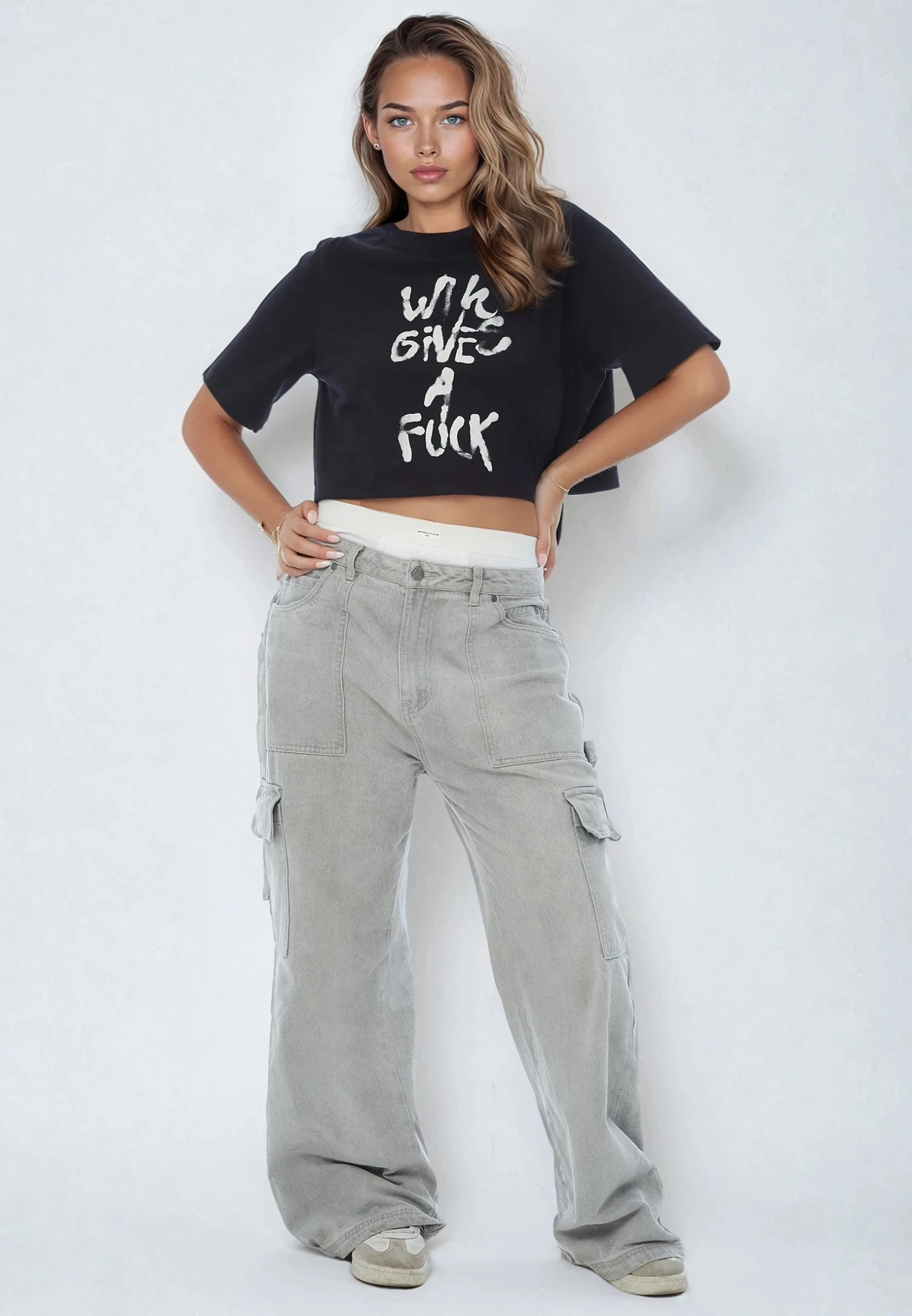 WHO GIVES A FUCK CROP TOP BLACK 3 WHO GIVES A FUCK CROP TOP BLACK - Image 3