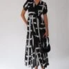 SOLSTICE MAXI DRESS SELVAGE BLACK
